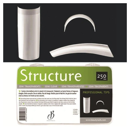 Beautynails Bna Semi-Transparent Structure Tips X250