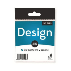 Beautynails Tips Design Semi-Transparent N06 - 50 Tips