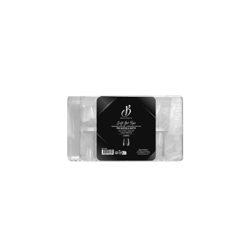 Beautynails Bna Tips Soft Gel Coffin Pre Buffed & Matte - 500 Pieces