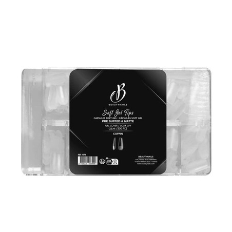 Beautynails Bna Tips Soft Gel Coffin Pre Buffed & Matte - 500 Pieces