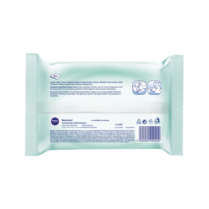 NIVEA Pure & Sensitive Wipes baby wipes 63 pc(s)