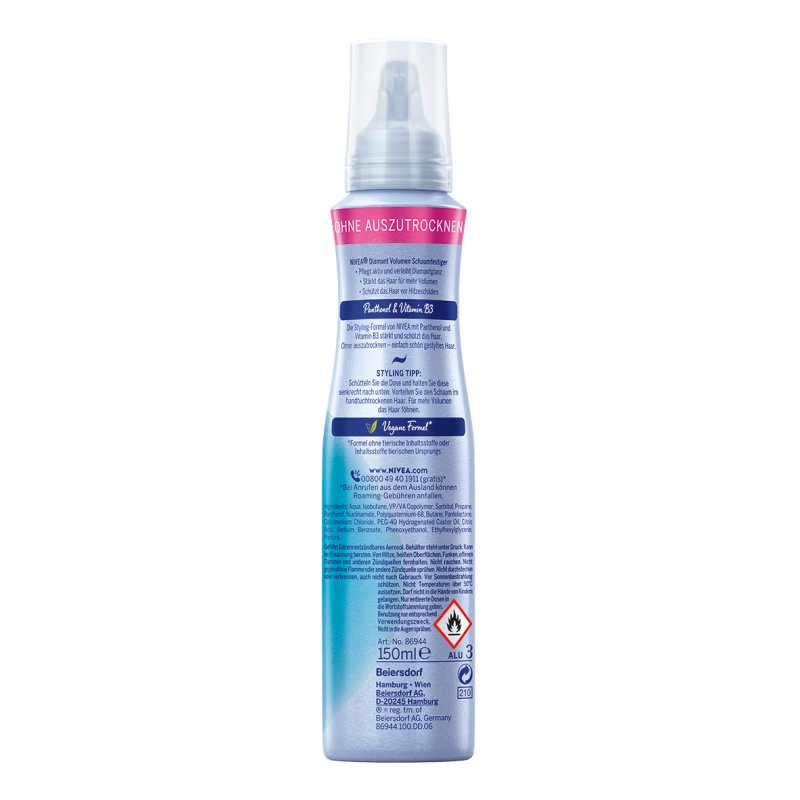 NIVEA Volumizing Care Extra Strong Foam Styler 150ml - Hold Level 4