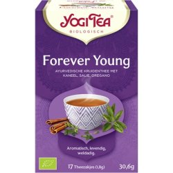 Yogi Tea Forever Young Organic Herbal Tea with Sage and Cinnamon