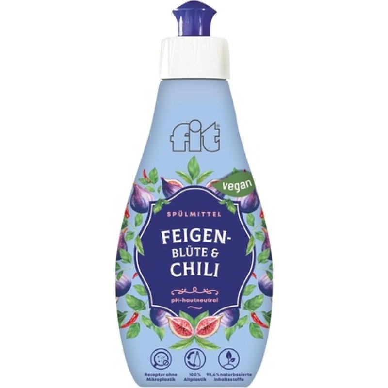 Fit Dish Soap Scented Edition Fig Blossom & Chili Liquid Dishwashing Detergent Biodegradable Sustainable Vegan 400ml