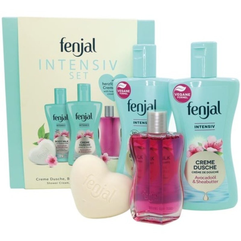 Fenjal Fenjal Intensive Shower Cream 200ml Body Milk 200ml Oil And Foam Bath 50ml Cream Soap 90g Heart