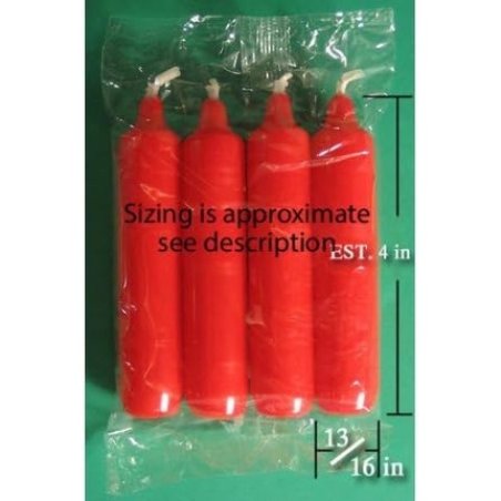 High-Quality Red Pyramid Candles 2.0cm Diameter