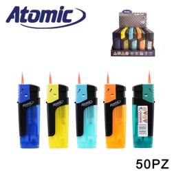 Atomic Turbo Lighter Red Semi-Transparent - Pack Of 50