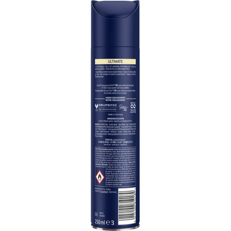 Schwarzkopf Taft 4015100810189 lotion et spray pour cheveux Laque Femmes 250 ml