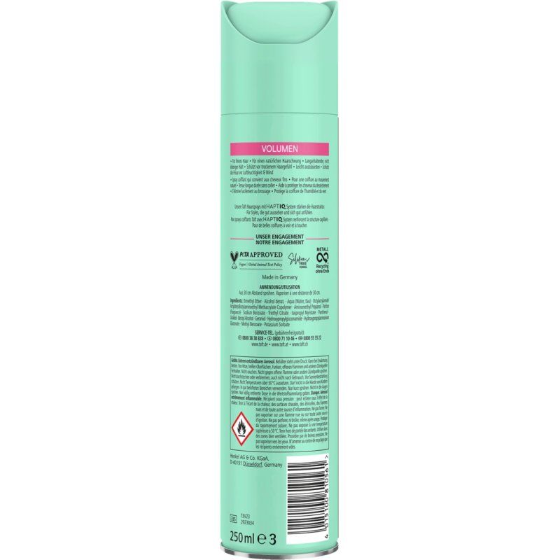 Schwarzkopf Taft 4015100810561 lotion et spray pour cheveux Laque Femmes 250 ml