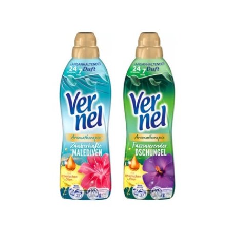 Vernel Fabric Softener Aromatherapy Jungle & Maldives 2x 814ml