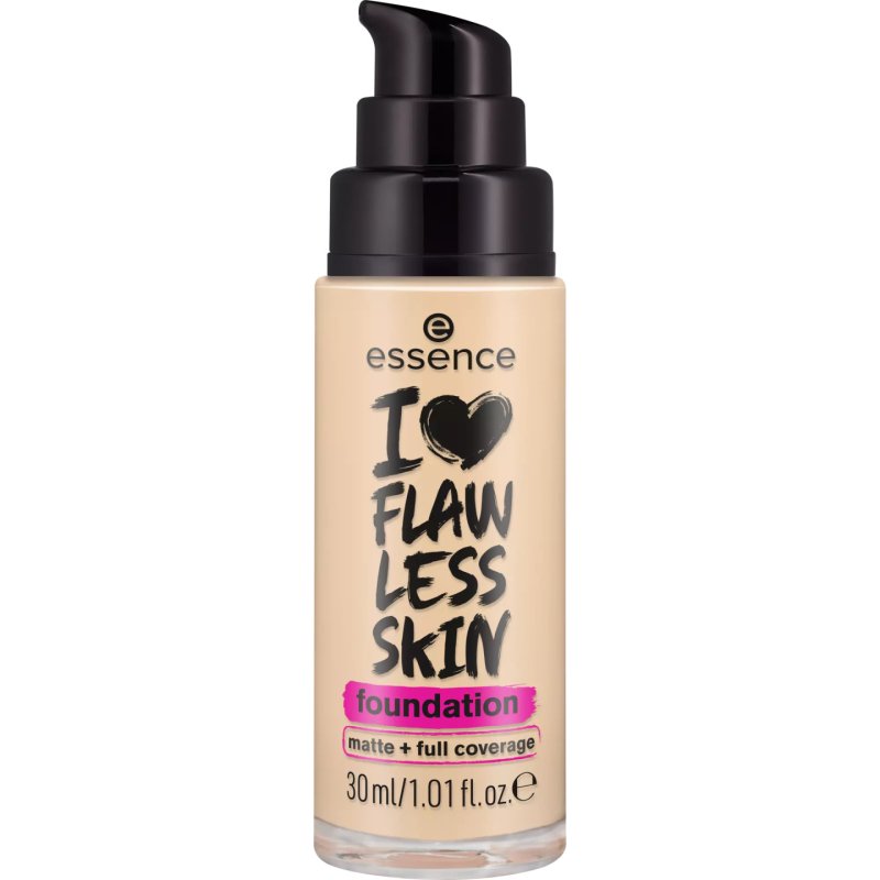essence I LOVE FLAWLESS SKIN Foundation No. 30 Long-lasting Mattifying Instant Result Vegan Oil-free UVA and UVB Filter