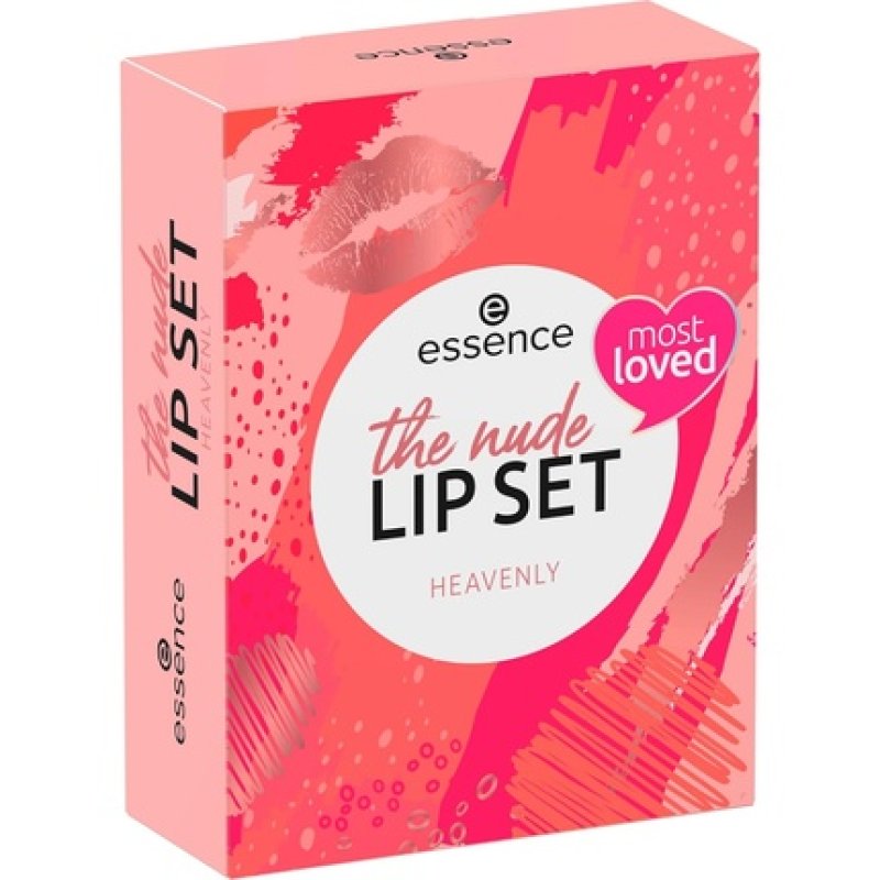 Essence Cosmetics The Nude Lip Set Heavenly Lip Kit Lipstick Set Gift for Women Makeup Acetone-Free Vegan Without