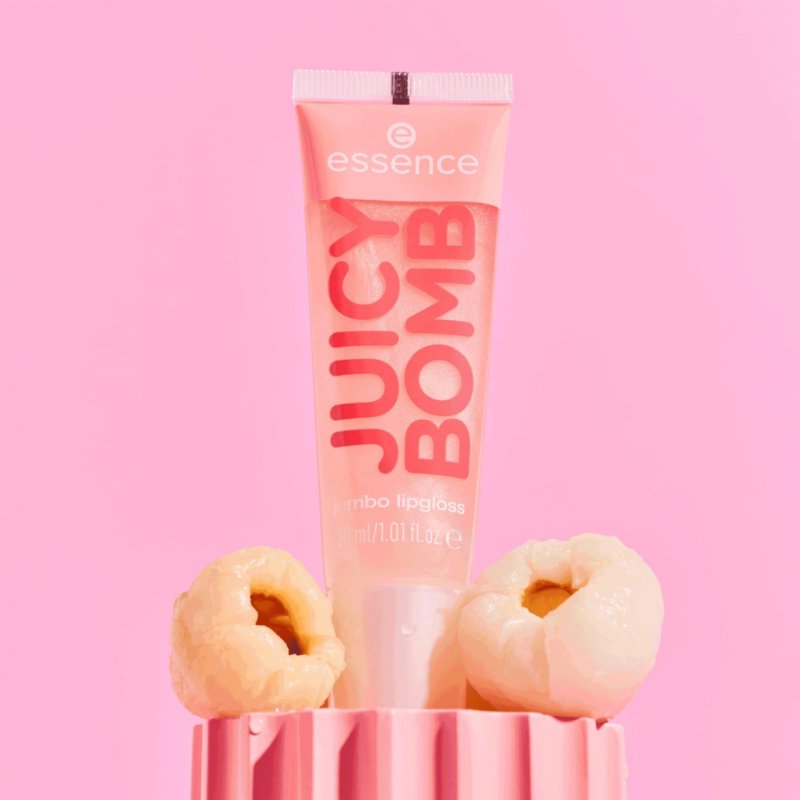 Essence JUICY BOMB PARTY lip gloss 30 ml 01 Lovely Litchi