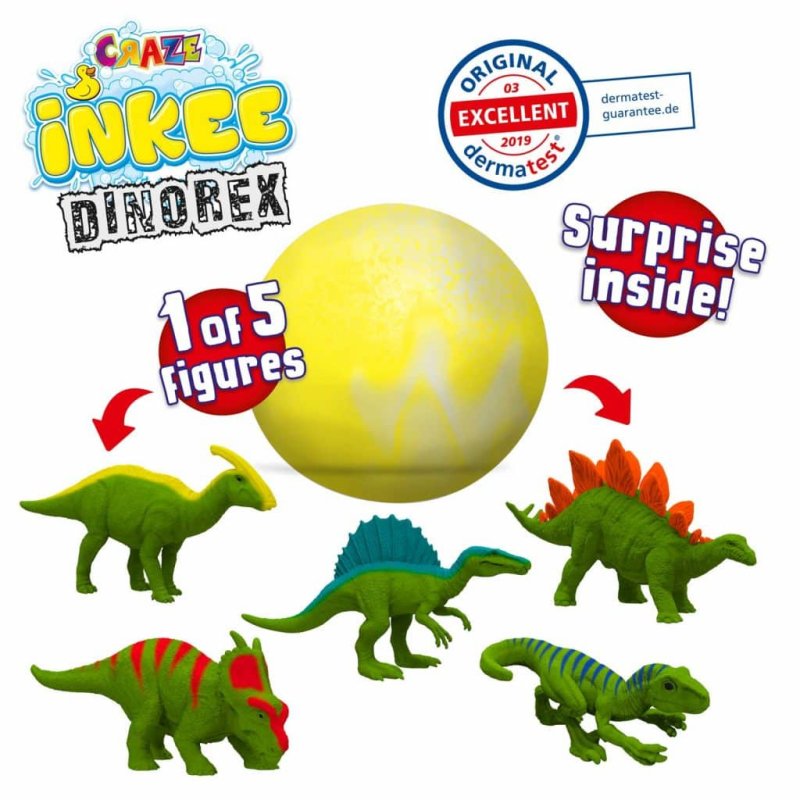 Craze INKEE Dino Bath Bomb for Kids - 1 pc