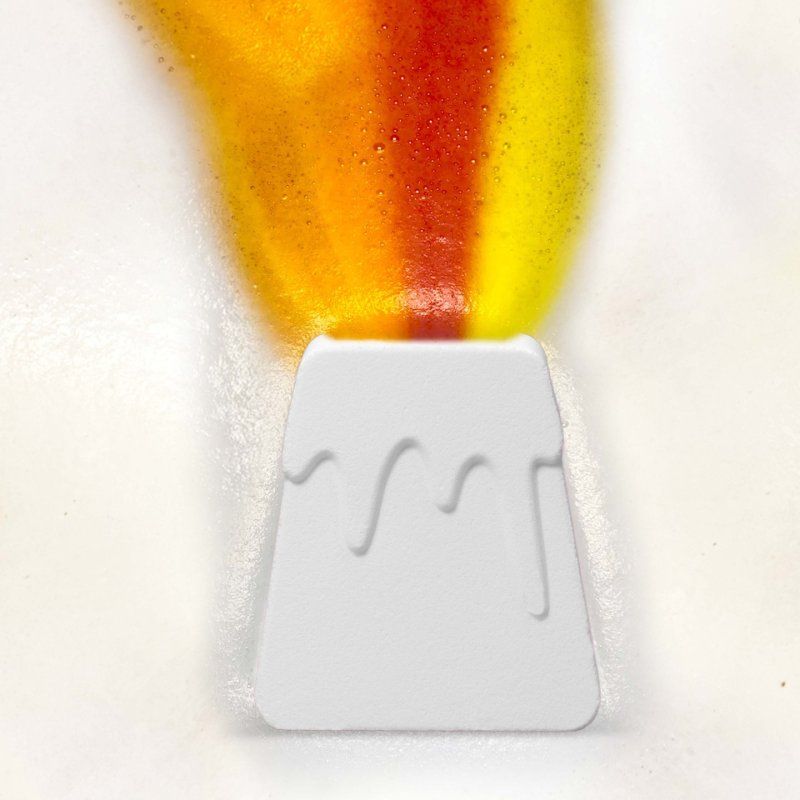 Inkee Foamy Volcano Children's Bath Bomb in Volcano Shape - Yellow