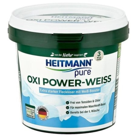 Heitmann Pure Bleach Powder 500g Oxy Power White Bucket