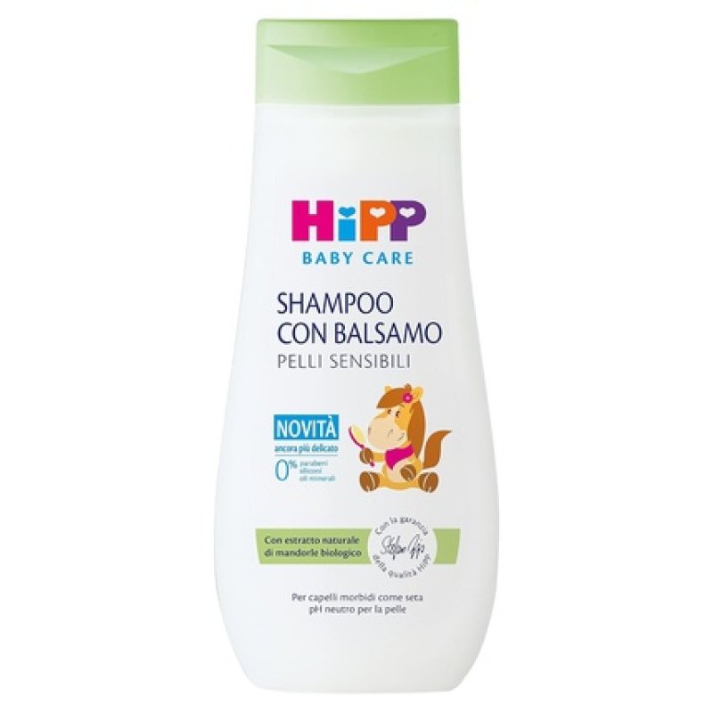 HiPP Baby Care Shampoo with Balm for Children, Detangles Hair and Protects Scalp, for Sensitive Skin, with Natural