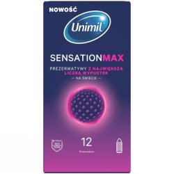 Unimil Sensation Max Condoms With The Highest Number Of Nubs - 12 Pieces