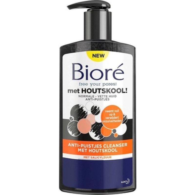 Biore Charcoal Anti-Pimples Cleanser 200 Ml