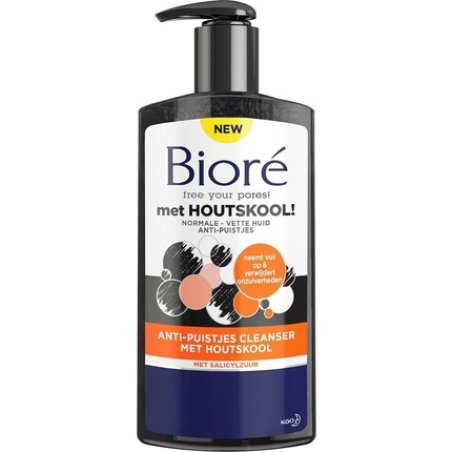 Biore Charcoal Anti-Pimples Cleanser 200 Ml