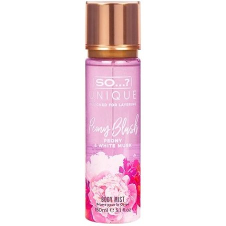 So...? Unique Women's Vegan Peony Blush Body Mist Fragrance Spray 150ml