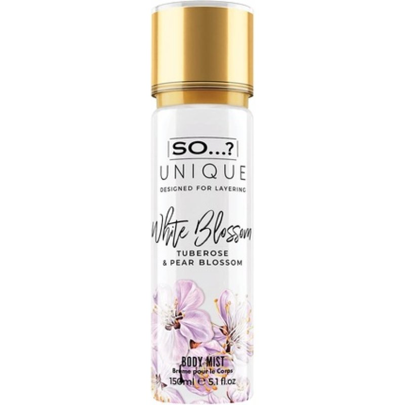 So...? Unique Women's White Blossom Body Mist Fragrance Spray 150ml