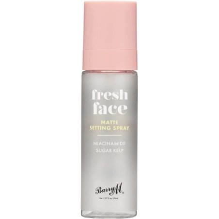 Barry M Fresh Face Matte Finish Setting Spray with Mattifying Sugar Kelp Extract and Hydrating Niacinamide Clear