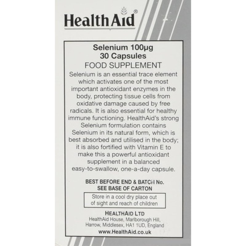 HealthAid Selenium 100ug 30 Capsules