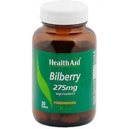 HealthAid Bilberry 275mg Standardised Equivalent - 30 Veg Tablets