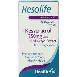 HealthAid Resolife Resveratrol 250mg Vegan Capsules 60