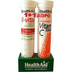 Health Aid B-Vital Effervescent Tablets Vitamin C 1000mg Orange
