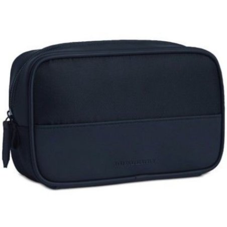 Burberry Textile Makeup Bag In Dark Blue