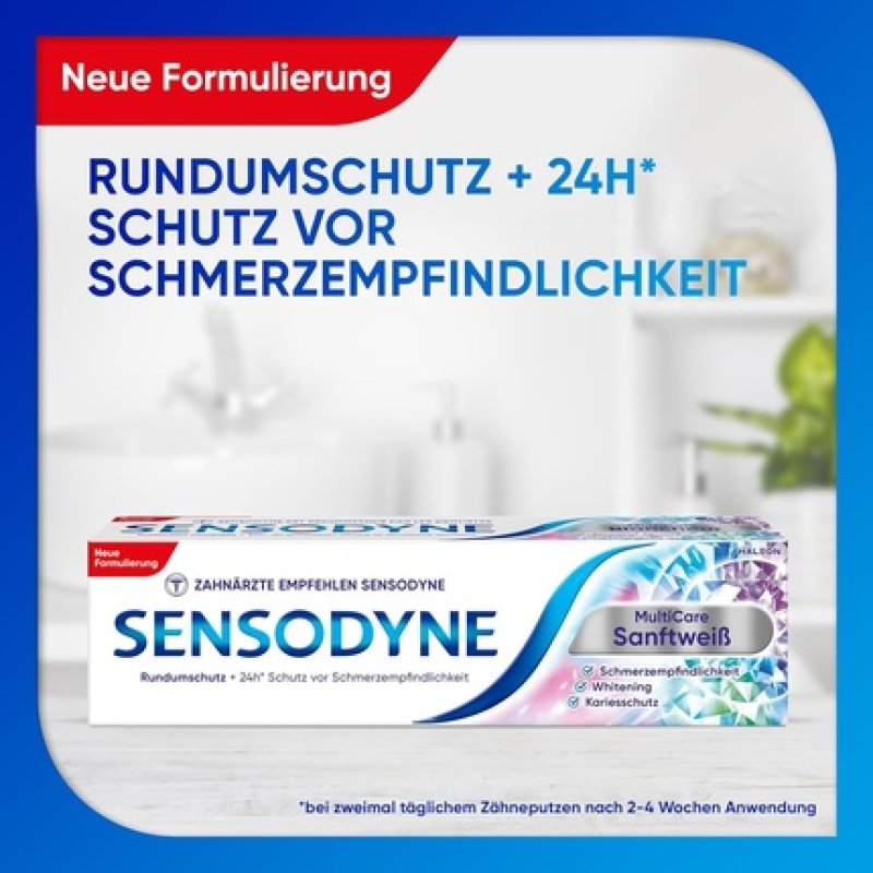 Sensodyne Multicare Gentle White Toothpaste with Fluoride 75ml