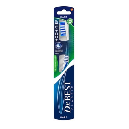 Dr. BEST High-Low Toothbrush Hard Bristles
