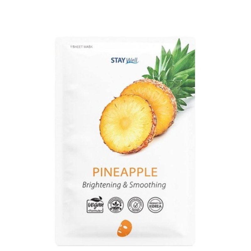 Stay Well Vegan Sheet Mask B Pineapple