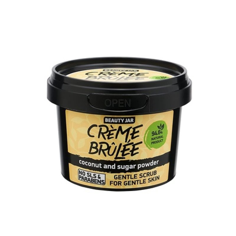 Beauty Jar Crème Brulee Gentle Scrub with Coconut Oil and Sugar Powder 4.23oz 120g