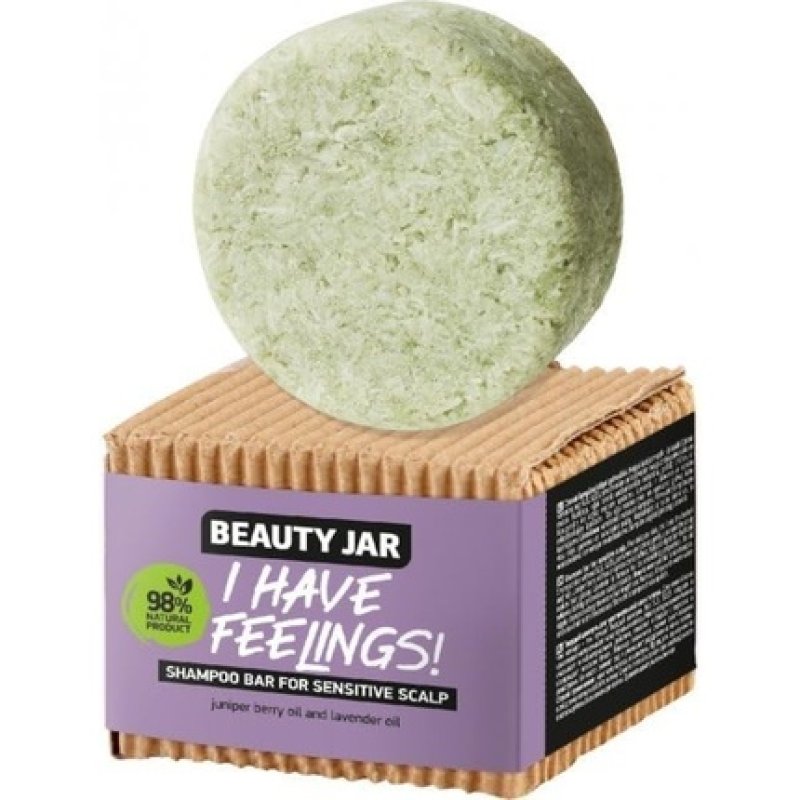 Beauty Jar I HAVE FEELINGS! Shampoo Bar for Sensitive Scalp with Juniper Berry Oil and Lavender Oil 65g