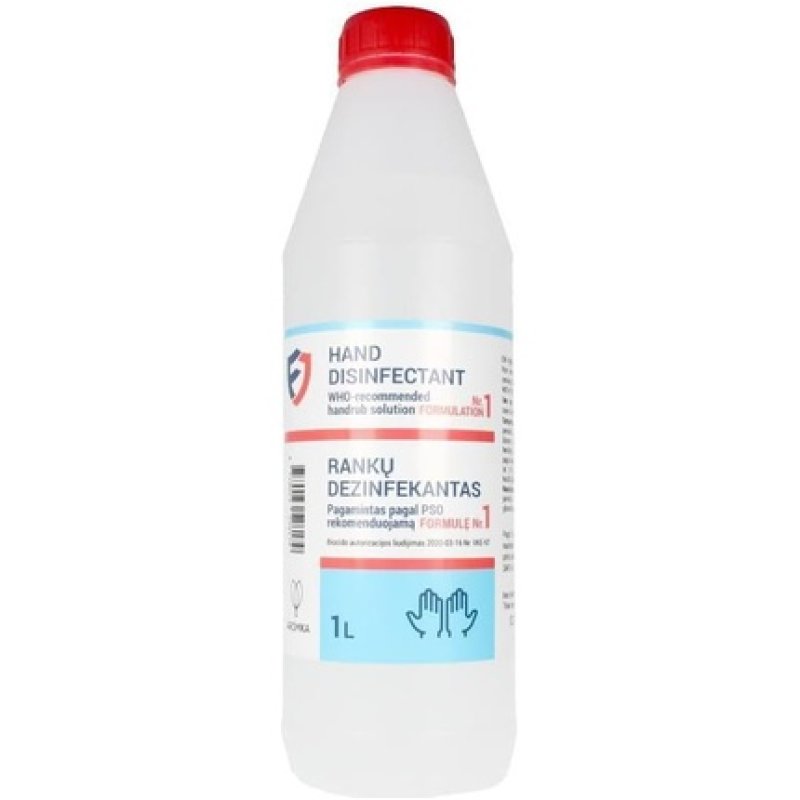 Hand Disinfectant Handrub Solution 80% Alcohol 1000ml
