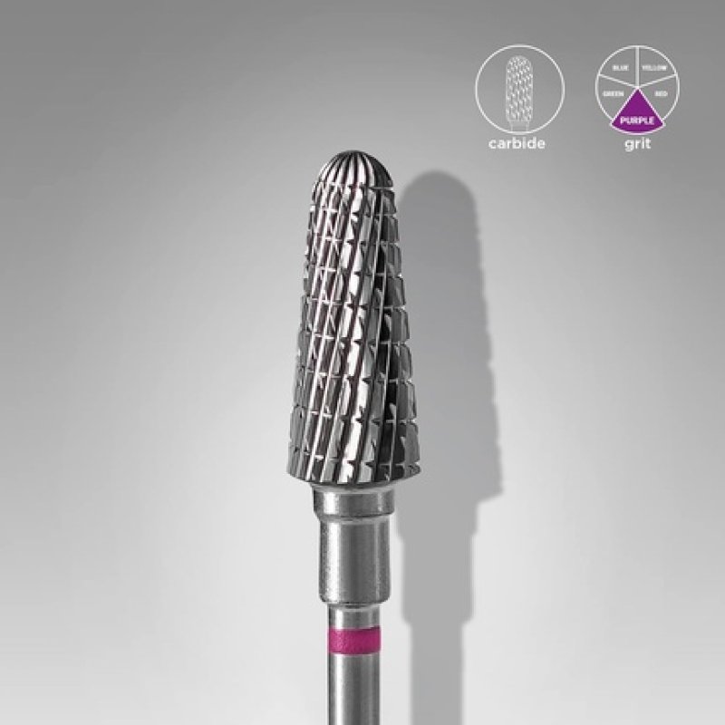 Staleks Frustum Purple Carbide Drill Bit for Nail Acrylic Gel Polygel