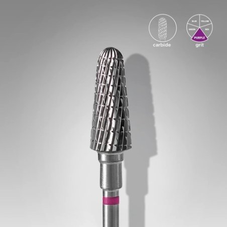 Staleks Frustum Purple Carbide Drill Bit for Nail Acrylic Gel Polygel
