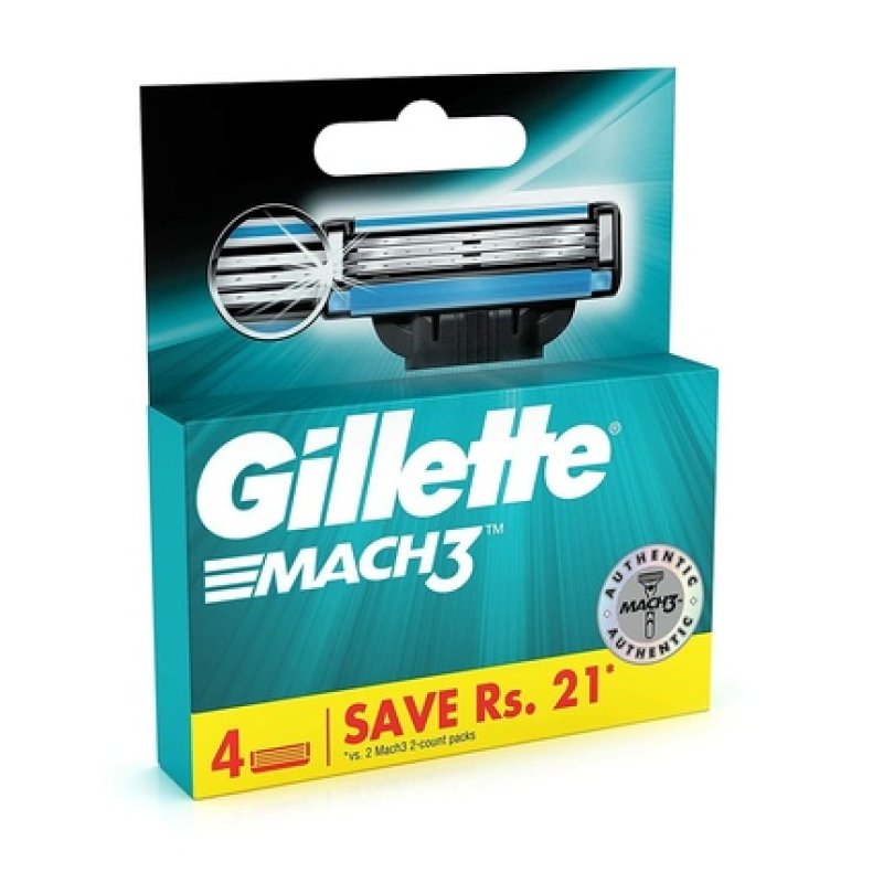 Gillette Mach 3 Manual Razor Blades 4s Pack