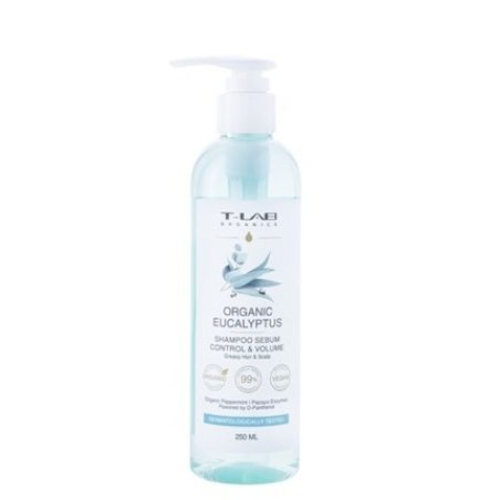 T-LAB ORGANICS 99% Natural Hair Control & Volume Shampoo with Organic Eucalyptus