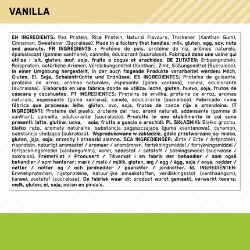 Optimum Nutrition ON Gold Standard 100% Plant Protein Vanilla 21 Servings 684g