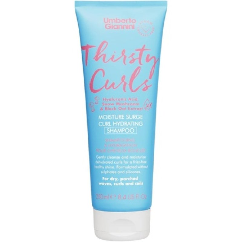 Umberto Giannini Thirsty Curls Curl Hydrating Shampoo for Dry and Dehydrated Curls 250ml