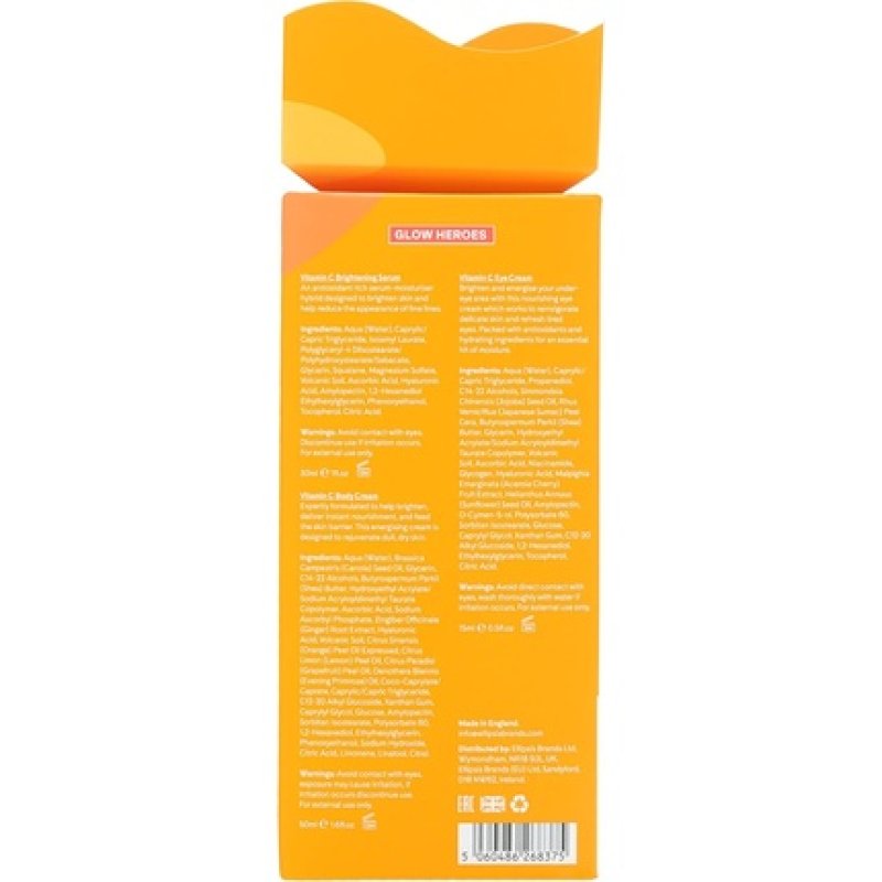 Q A Glow Heroes Skincare Giftset - Radiance Boosting Trio with Vitamin C