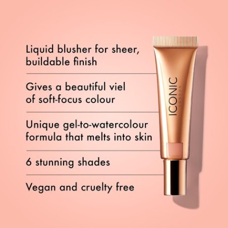 Iconic London Sheer Blush Lightweight Liquid Cream Blush - Cruelty Free and Vegan