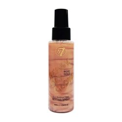 W7 Ready Set Glow Makeup Setting Spray Shimmer Finish Rose Gold