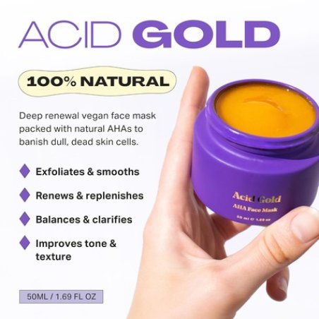 Bybi Beauty Acid Gold AHA Face Mask 50ml