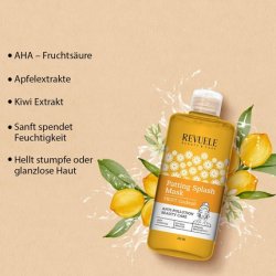 Revuele Patting Splash Fruit Cocktail Mask 250ml - 100% Pure Natural and Organic - Protects Your Skin from Pollution