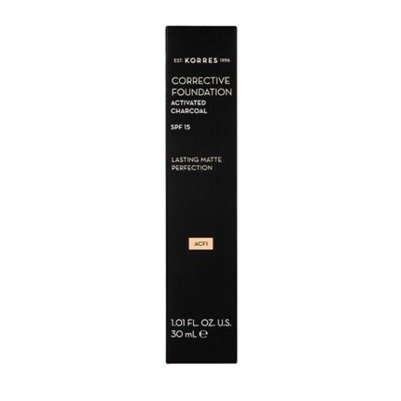 Korres Corrective Foundation Activated Charcoal SPF15 Lasting Matte